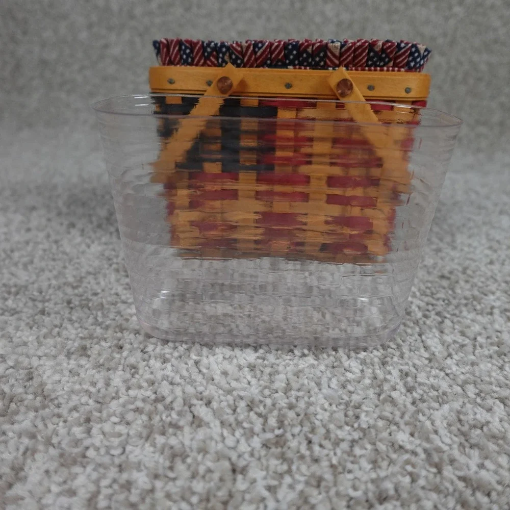 Longaberger‎ 2002 Collectors Club Miniature Flag Basket Red White Blue Patriotic